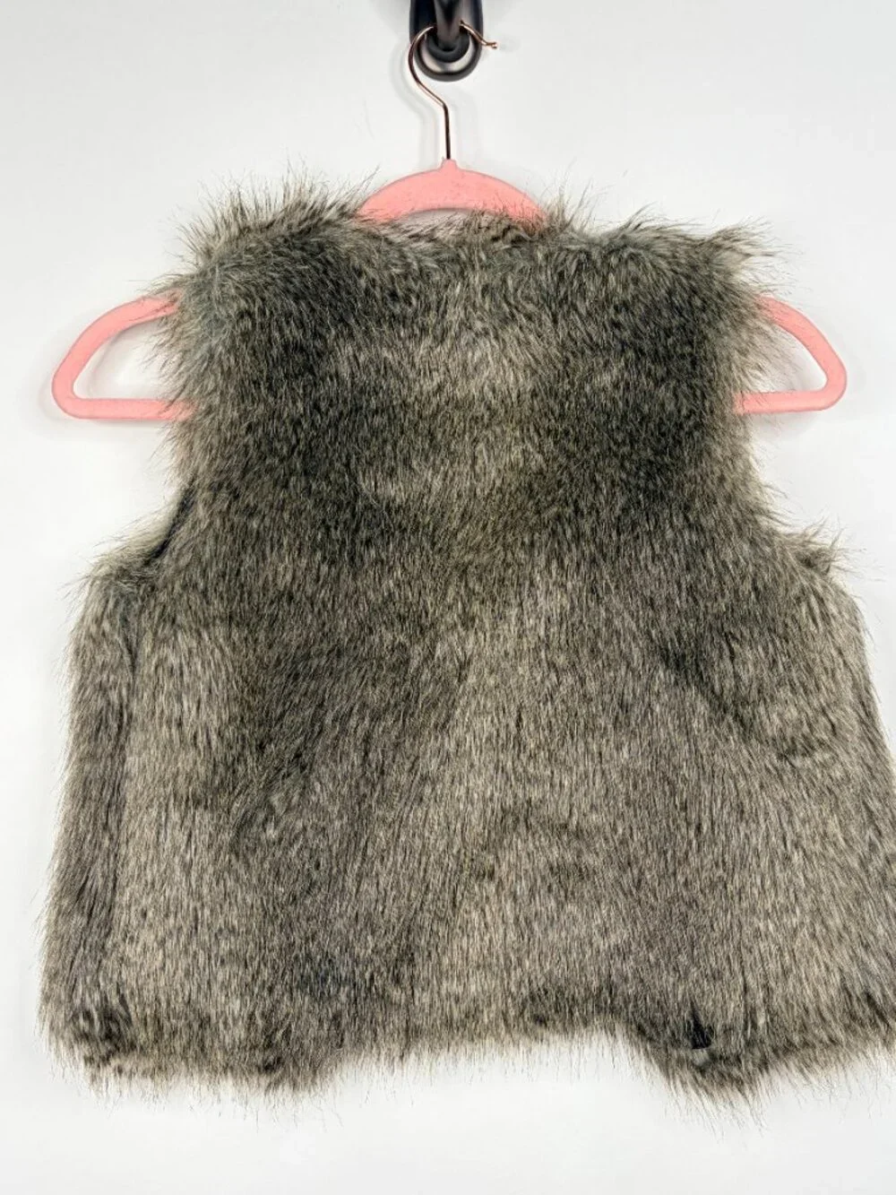 2/$30 Old Navy Girl's Faux Fur Teddy Shrug Open Vest Large 10- 12 #A4157